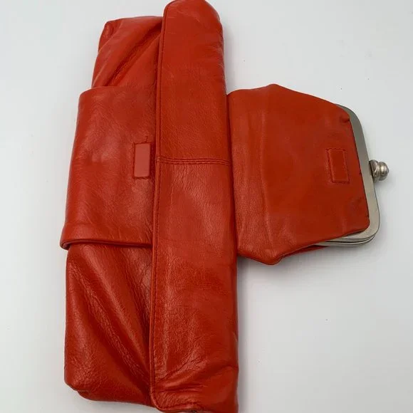 Latico Vintage-style Fold Clutch with Coin Purse - Burnt Orange